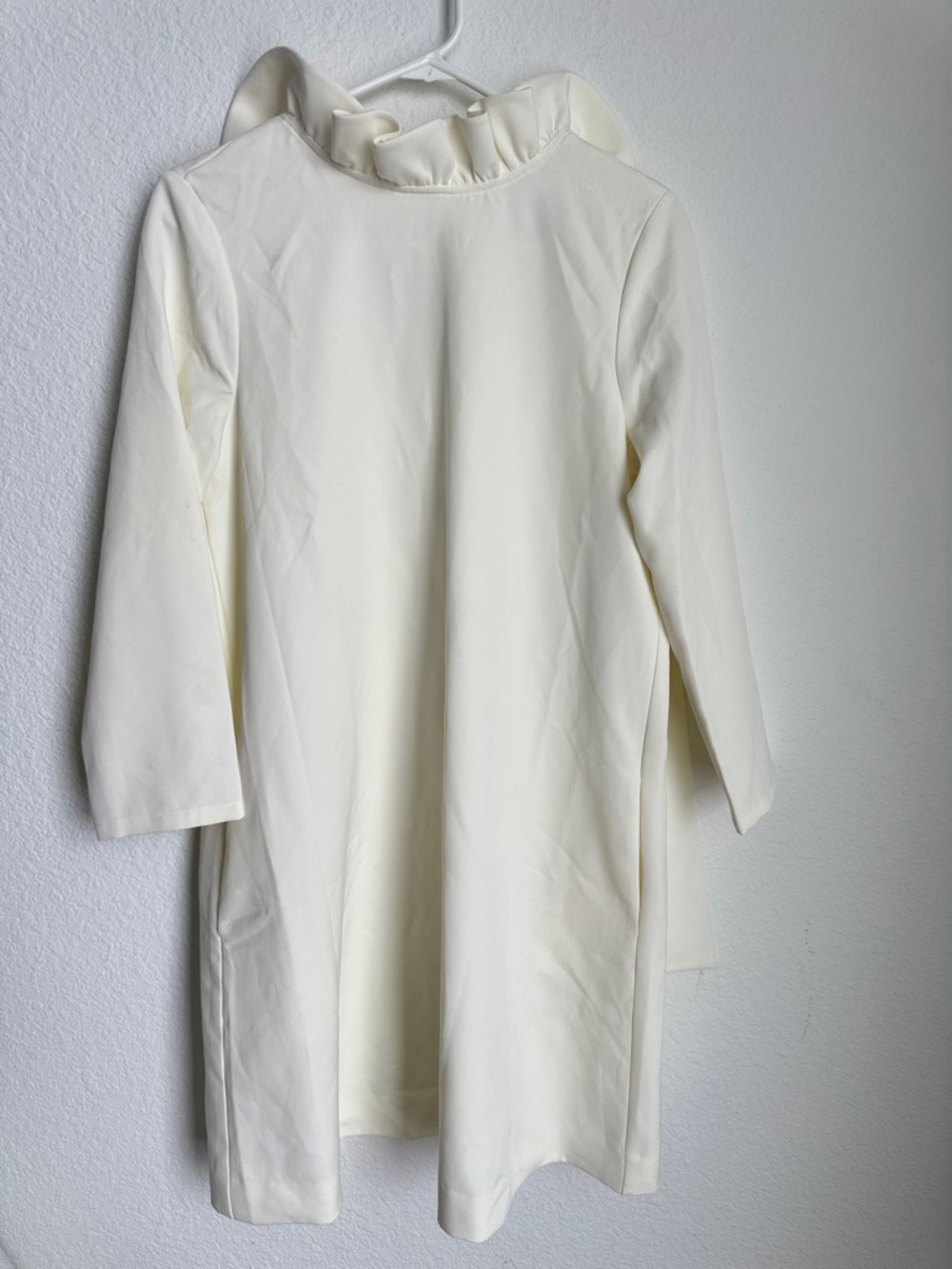 Pomander Place white Daphne Dress Tuckernuck sz Small Long Sleeve Ruffle Collar - Picture 4 of 16